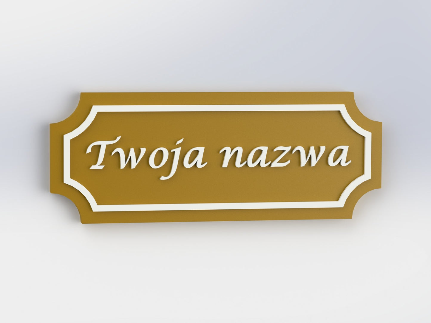 Zestaw 3 sztuk: mała tabliczka z twoją nazwą