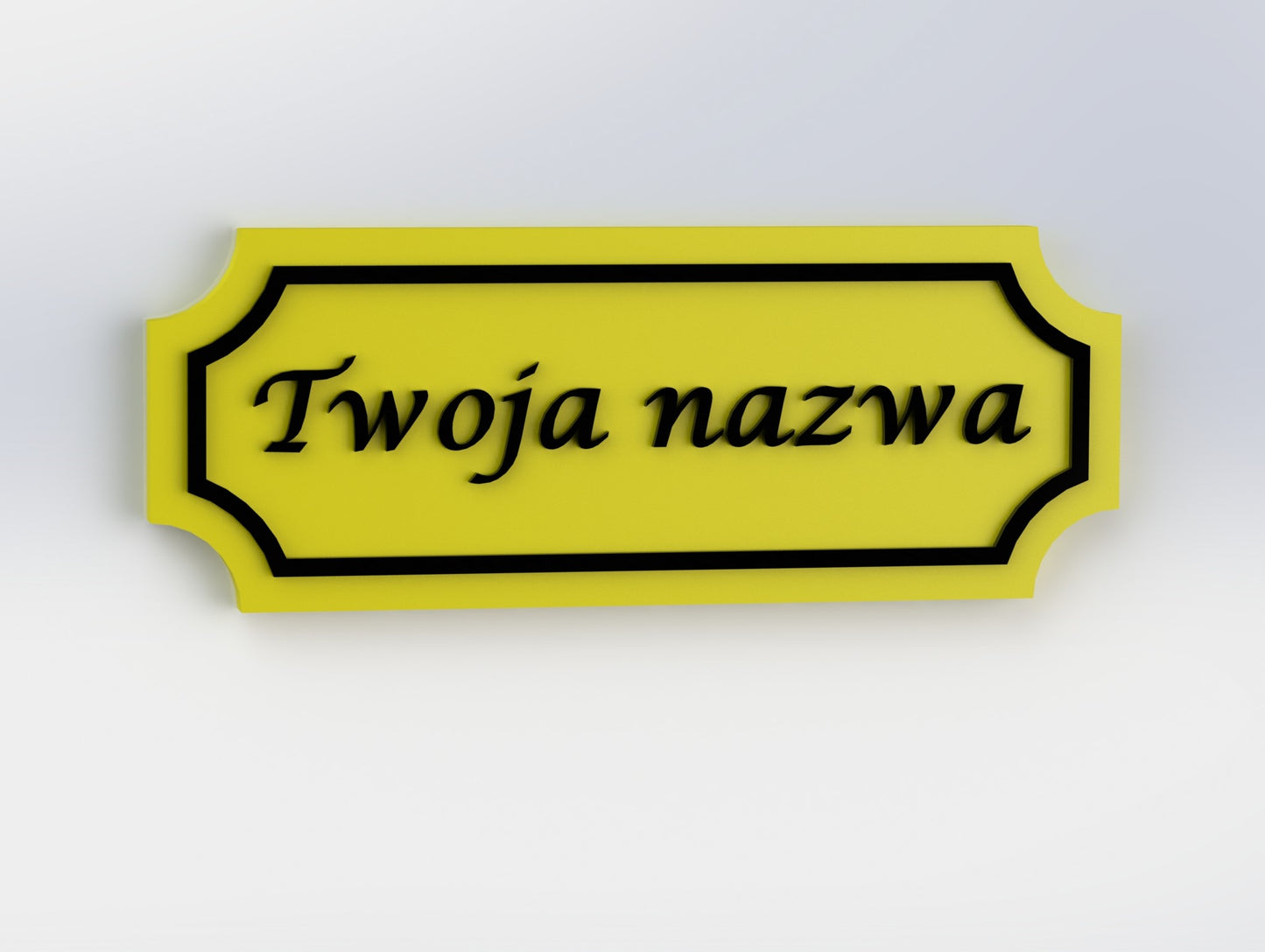 Zestaw 3 sztuk: mała tabliczka z twoją nazwą