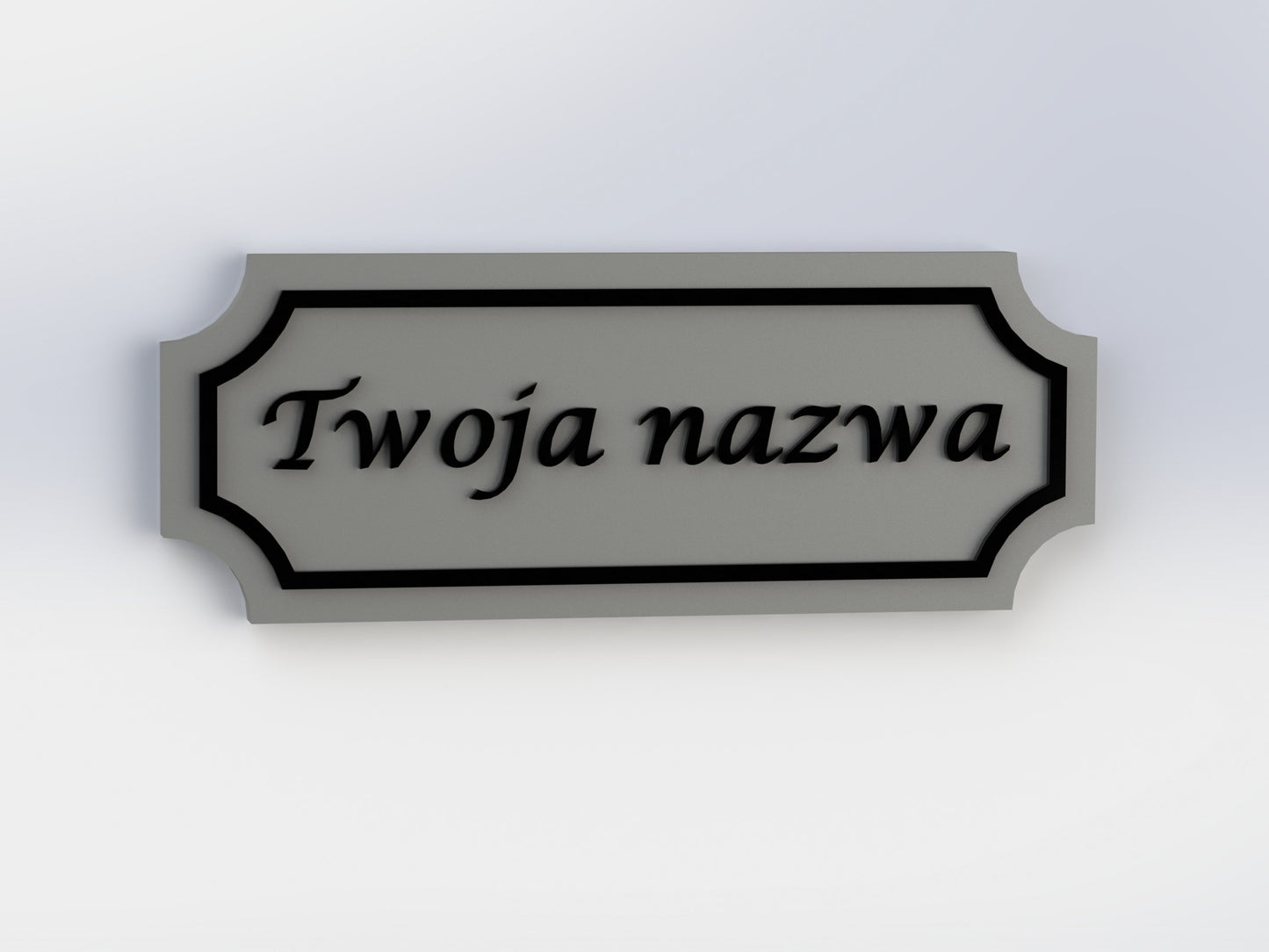 Zestaw 3 sztuk: mała tabliczka z twoją nazwą