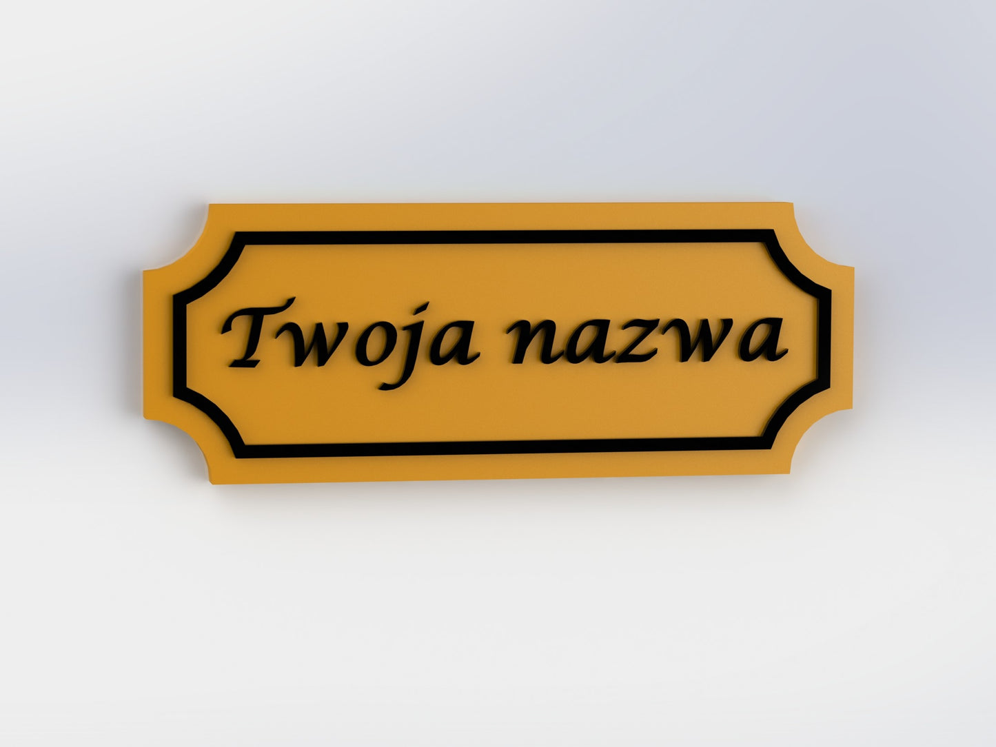 Zestaw 3 sztuk: mała tabliczka z twoją nazwą