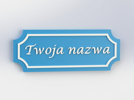 Mała tabliczka z twoją nazwą